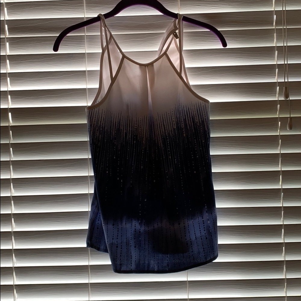White and Blue strapping Top